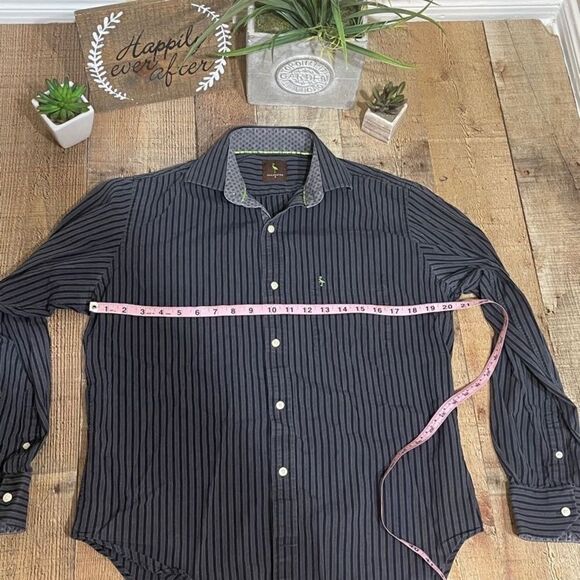 tailorbyrd Mens Casual Button Down Shirt Striped - Picture 4 of 9